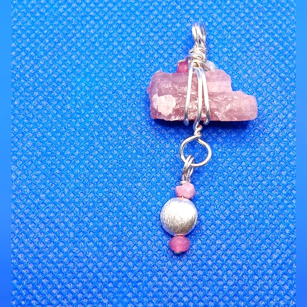 Pink Tourmaline Sterling Silver Pendant - Picture 14 of 14